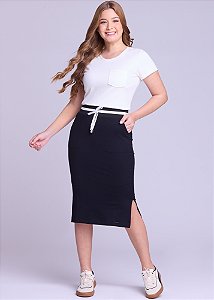 Saia Jenifer Moletinho Preto Hapuk