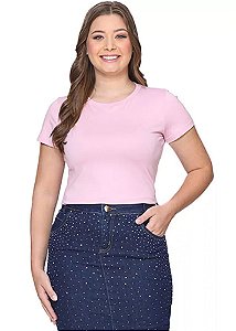 Blusa Luiza Malha Rosa Hapuk