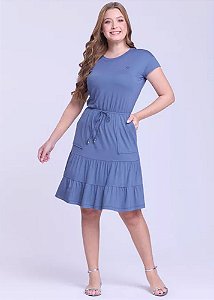 Vestido Mariana Malha Azul Acinzentado Hapuk