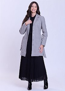 Casaco Lidia Lã Batida Cinza Hapuk