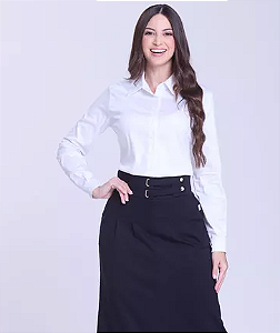 Camisa Delma Manga Longa Branca Hapuk