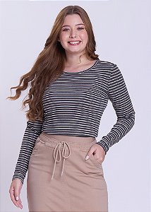Blusa Roberta Manga Longa Mescla Hapuk