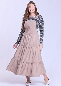 Salopete Aurora Jeans Color Bege Hapuk