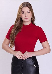 Blusa Lorena Manga Curta Vermelha Hapuk