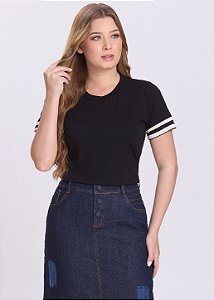 Blusa Laura Malha Preta Hapuk
