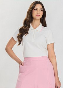 Blusa Gola Polo Sabrina Off-White Hapuk