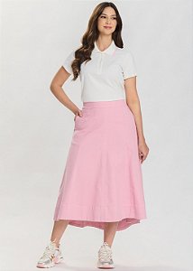 Saia Mulet Violeta Jeans Color Rosa Hapuk