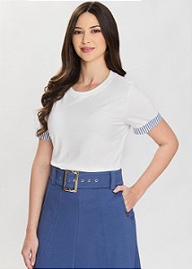 Blusa Manga Curta Deise Off-White Hapuk