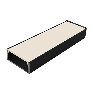 Perfil Alumínio Sobrepor p/ fita LED 27x12 barra de 2 metros