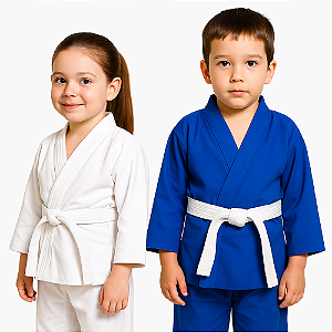Kimono Infantil Haganah Jiu Jitsu E Judô Reforçado + Faixa