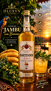 Caixa c/ 06 Bartender Licor Jambu e Banana