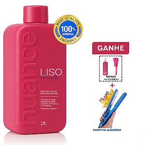 Liso Perfeito 1 Litro + Escova + Liso Perfeito 200ml + Chapinha 450ºF Nuance