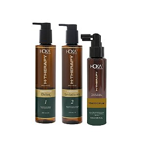 Kit Revitalizante Detox H-Therapy Home + Tônico Capilar Hoka