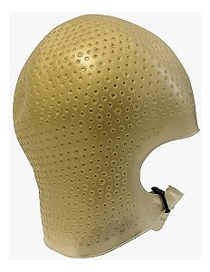 Touca Para Mechas Silicone 2 Mil Furos Robson Peluquero Bege