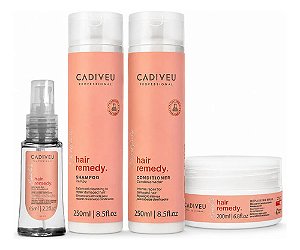 Kit Hair Remedy Cadiveu Hair Care 4 Itens Reparação Completa