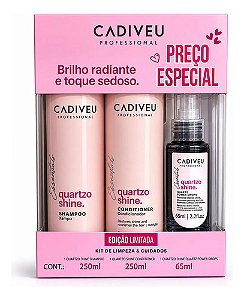 Kit Cadiveu Quartzo Shine Cabelos Danificados Ganhe Sérum