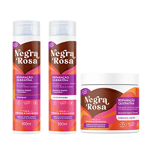 Kit Capilar Reparação Queratina  - Negra Rosa