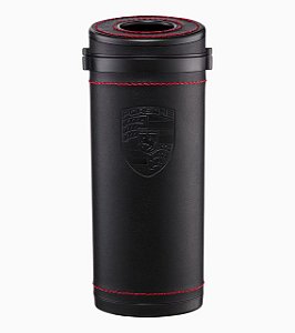 Porta Lenços Porsche em Couro Preto