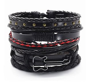 Pulseira Ajustável Guitarra Pop Rock Motociclista