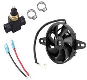 Ventoinha + Termostato para Radiador Universal Moto 85c