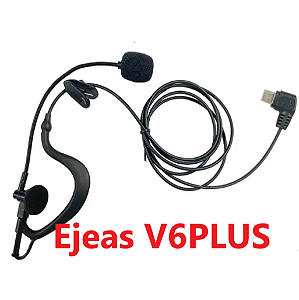 Fone Microfone Comunicador V6 PLUS Tipo C liso Árbitro Futebol