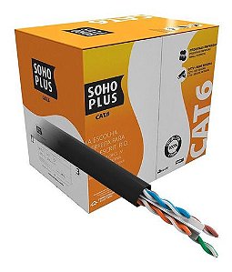 Cabo Furukawa Soho Plus CAT.6, 305 Metros, Preto, 23400187