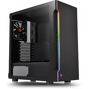 Gabinete Thermaltake H200 TG, RGB, Lateral Vidro Temperado, Fan RGB 1x120mm, Preto, CA-1M3-00M1WN-00