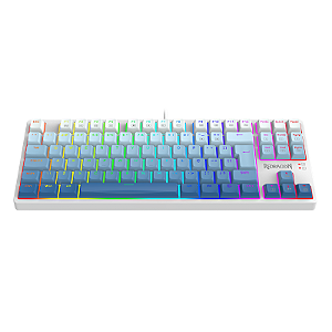 Teclado Mecânico Redragon Daksa Gradient Blue, RGB, 70%, ABNT2, Branco e Azul, K576GB-RGB (PT-Brown)