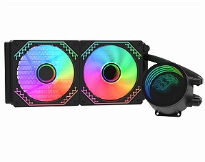 Water Cooler K-Mex WAC7, ARGB Rainbow, 240mm, Preto