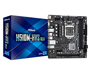 Placa Mãe ASRock H510M-HVS (rev. 2.0), Intel LGA1200, Micro-ATX, DDR4