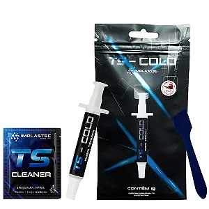 Pasta Térmica Implastec TS-COLD 1g, 10,5W/mK, Seringa, Prata