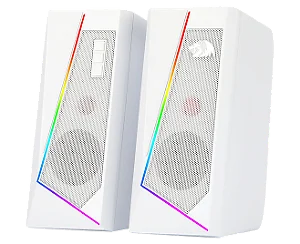 Caixa de Som Redragon Anvil Lunar White, RGB, USB/P2, 3Wx2, Branco, GS520W