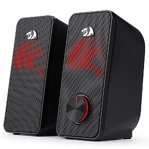Caixa de Som Redragon Stentor, LED, 5Wx2, P2, Preto, GS500