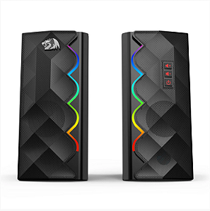 Caixa de Som Redragon Cipher, RGB, USB/P2, 5Wx2, Preto, GS522