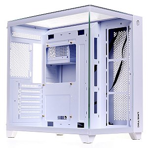 Gabinete Liketec Zeus Pro Glass Snow, Mid-Tower, Frente e Lateral Vidro Temperado, Branco, LC-CB3X3-ZEUS-2121