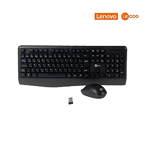 Kit Teclado e Mouse Lecoo KW211, USB, Wireless, ABNT2, Preto