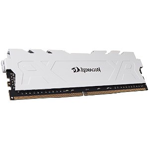 Memória DDR4 Redragon Rage Lunar White GM-712, 16GB, 3200MHz, CL16, Branco