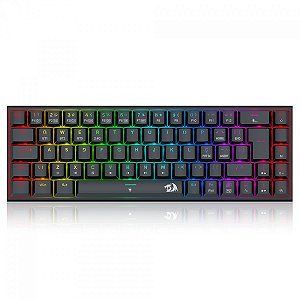 Teclado Redragon Ryze Pro, RGB, 65%, 3 Modos Conexão, Switch Brown, ABNT2, K633RGB-PRO PT-BROWN