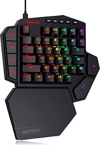 Teclado Mecânico Redragon Diti, RGB, One-Hand, Preto, K585RGB