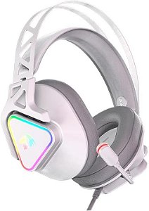 Headset Redragon Cadmus, USB, 7.1 Surround, Branco,  H370W-RGB