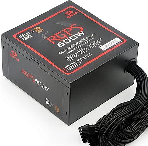 Fonte Redragon RGPS 600W, 80 Plus Bronze, ATX, PFC Ativo, Full Range, GC-PS024