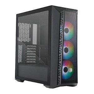 Gabinete Cooler Master Masterbox 520 Mesh, Mid-Tower, ARGB, Lateral de Vidro, 3x Fans, Preto, MB520-KGNN-S00