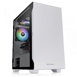 Gabinete ThermalTake S100TG, Mini-Tower, Vidro Temperado, Fonte 600W, 1x Fan, Branco, CA-3Q9-60S6WZ-00