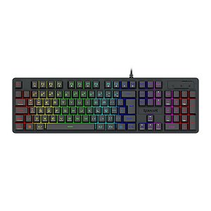 Teclado Membrana Redragon Netherbane Rainbow, Iluminação, Preto, K521-R-PT