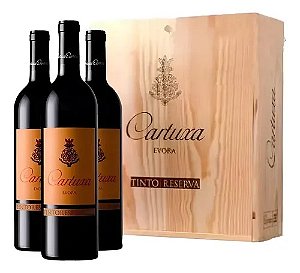 Kit 3 Cartuxa Reserva 2018 Caixa Madeira