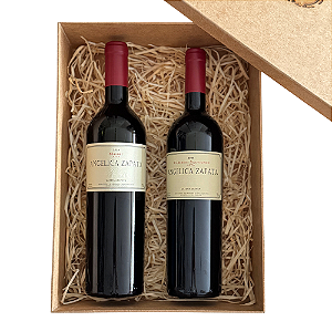 Box Caixa com Vinho Angélica Malbec e Angélica Cabernet