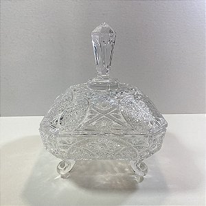 Bomboniere de Vidro Transparente Quadrada