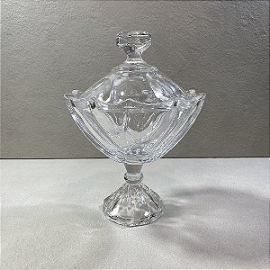 Bomboniere de Vidro Transparente com Pé