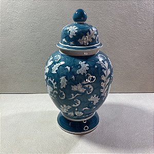 Potiche de Cerâmica Azul Tiffany