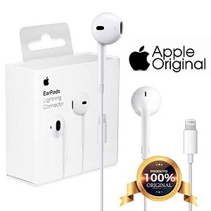 Fone de Ouvido com Fio Ligthning Original Apple